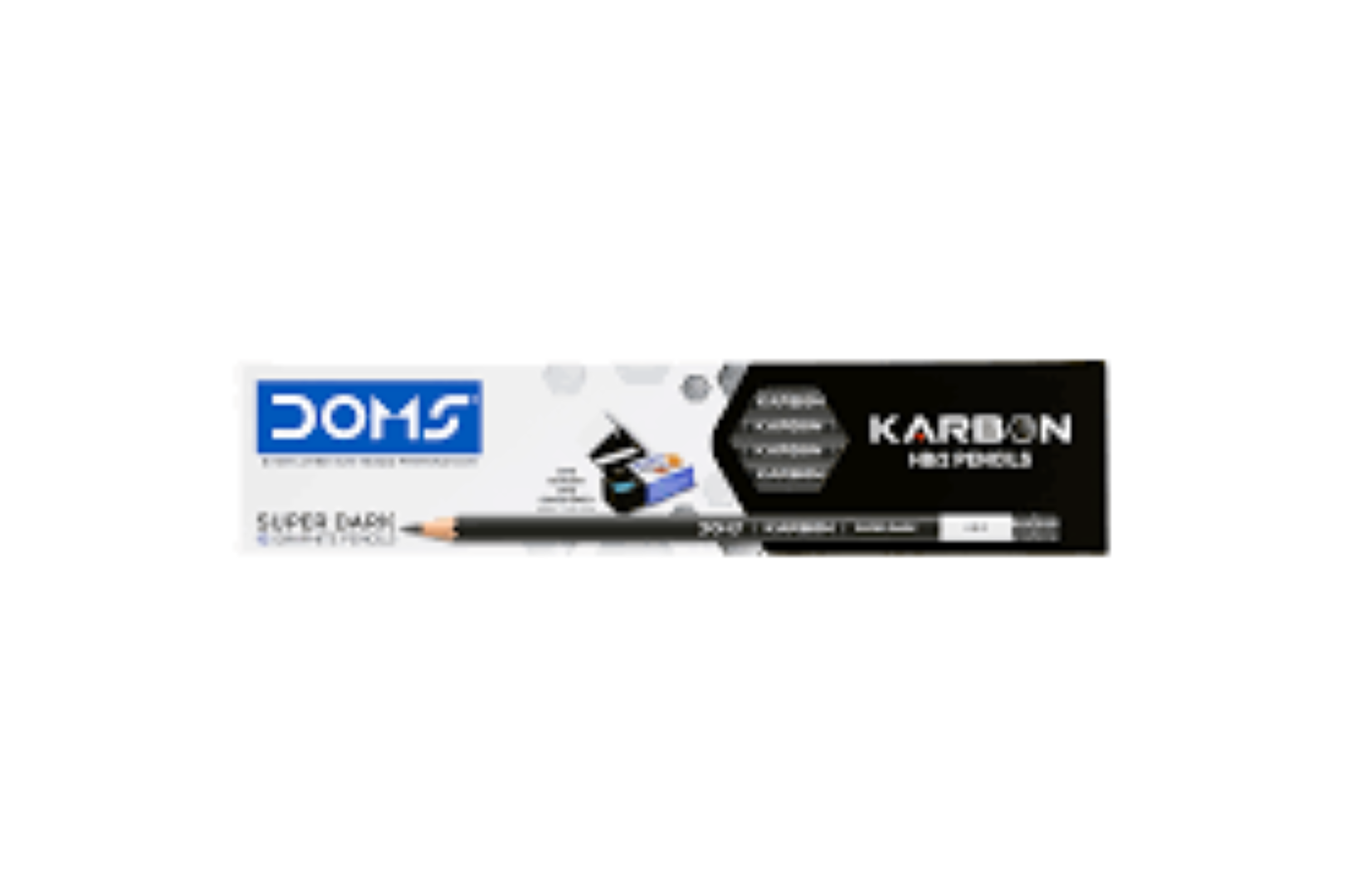 DOMS KARBON HEXAGONAL PENCIL W/O RUBBER 12PCS
